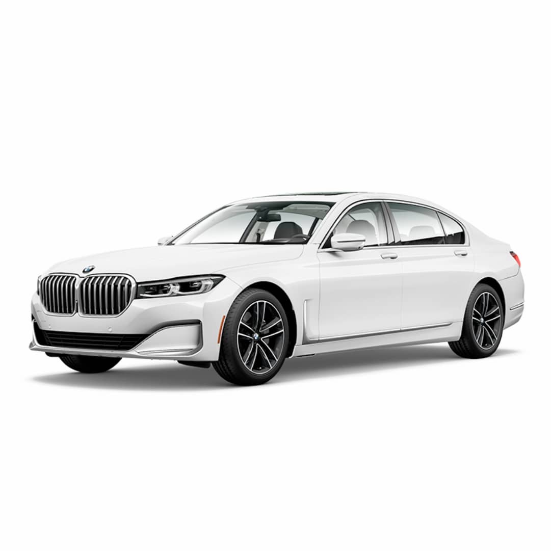 BMW 7 series white luxury car